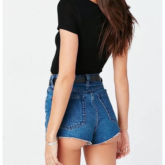 BDG Pants - BDG Urban Outfitters Frayed Hem Cheeky Super High Rise Jean Shorts 27 4